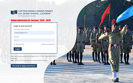  Register admission applicants online (login register page)