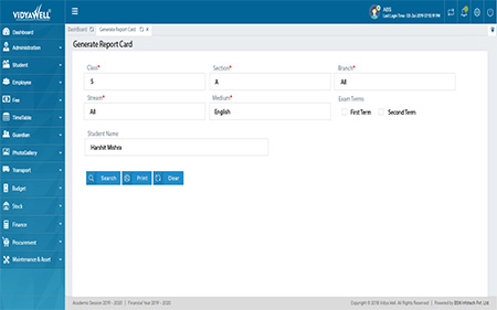 Generate Report Card