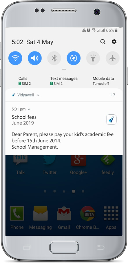 Deposit & Pending Fee Alert Notice