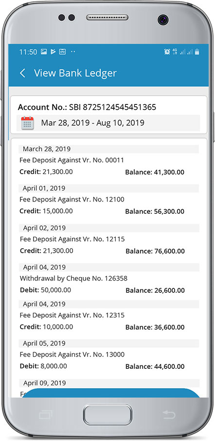 View Bank Ledger