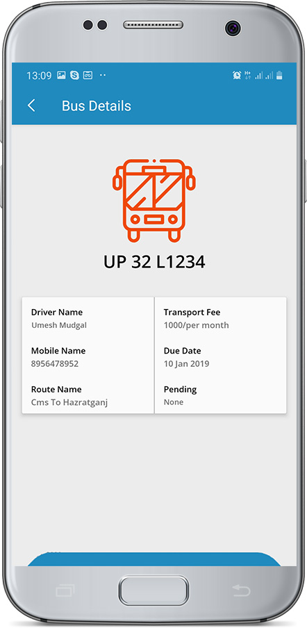 View Details of Bus and Bus Driver